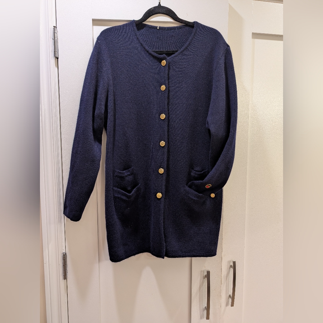 Vintage Busnel Navy Cardigan Blazer
